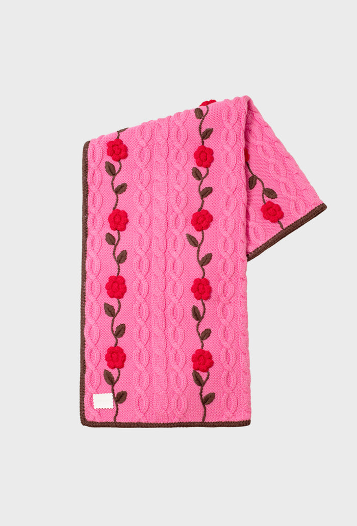 Hilda Baby Blanket - Bubblegum/Red