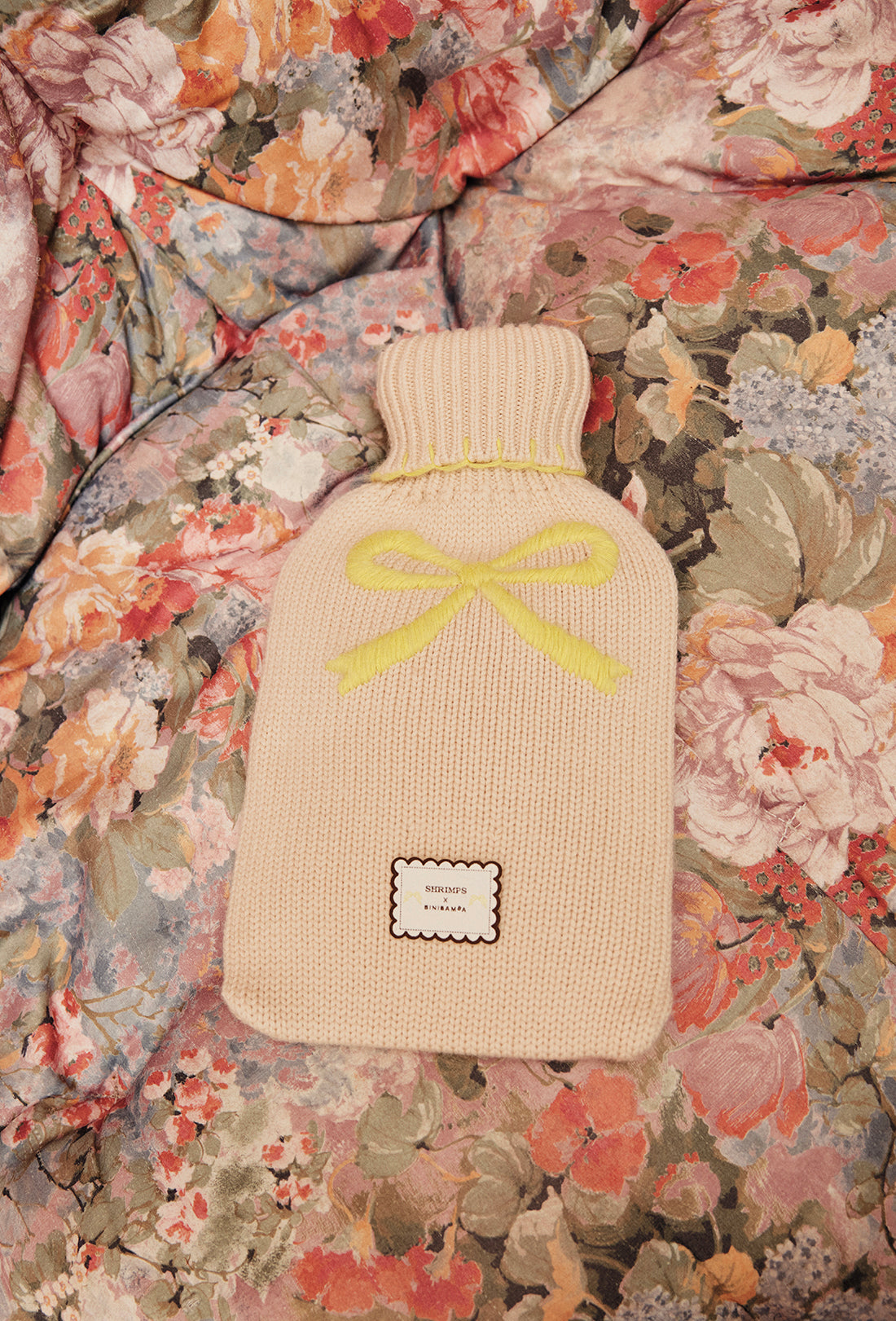 Shrimps x BINIBAMBA Delores Hot Water Bottle - Peanut/Primrose