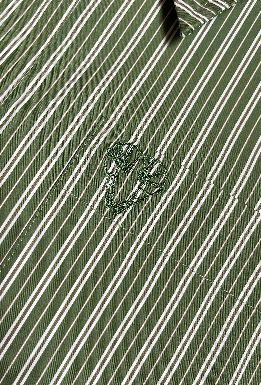 Hudson Shirt Dress - Green Stripe