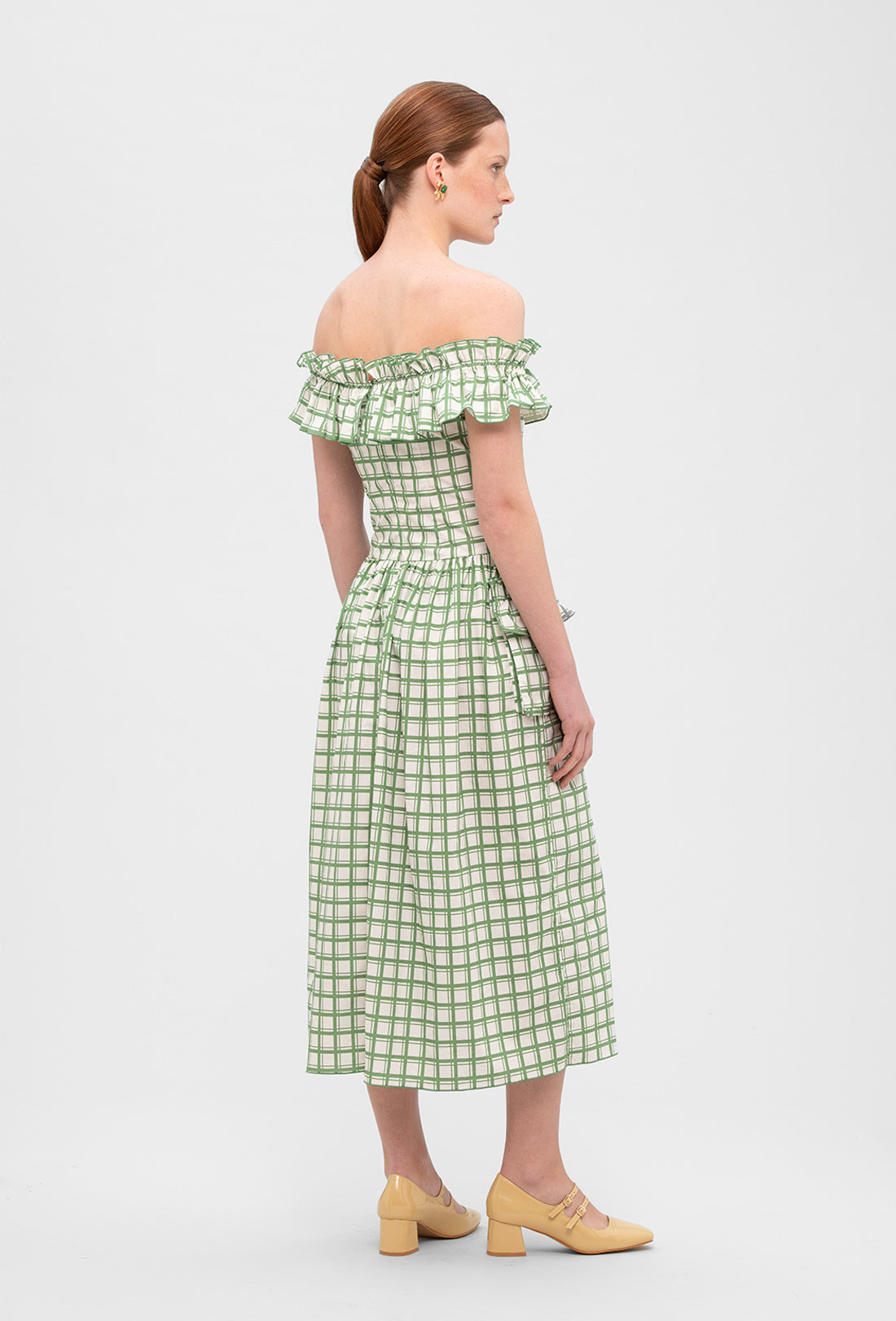 Juliet Dress - Leaf Green Check