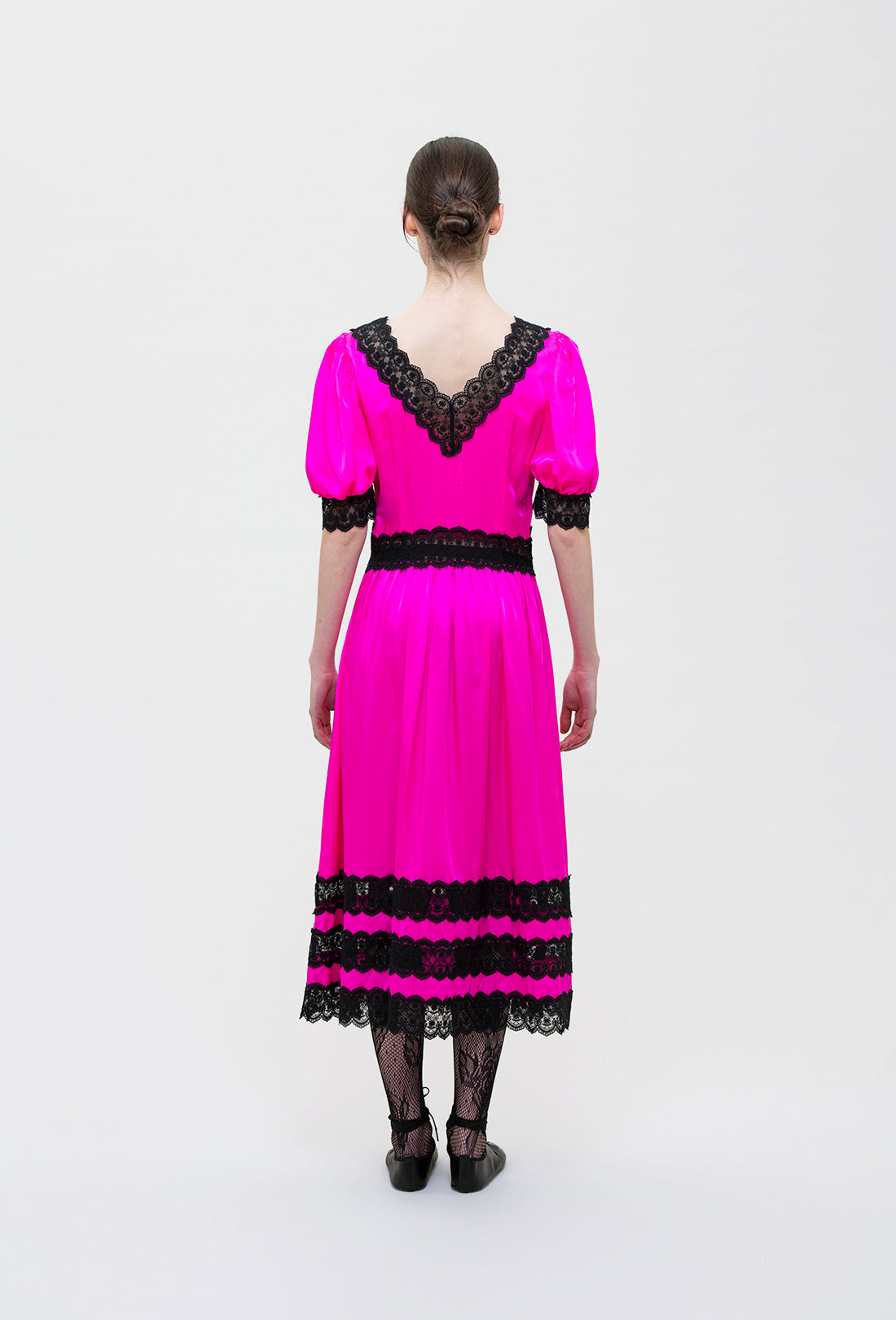 Shrimps Juniper 100% Lace Trimmed Dress - Black & Pink – shrimps