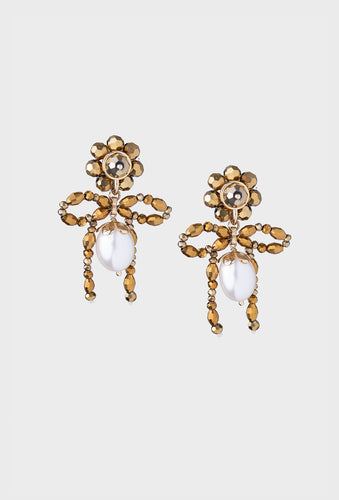 Lilith Earrings - Gold/Pearl