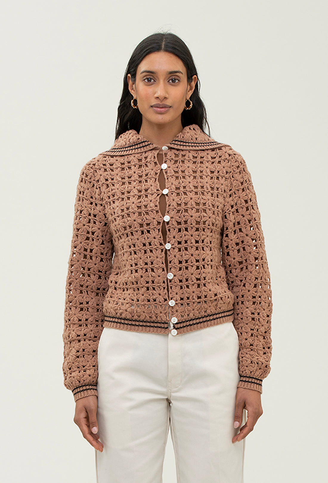 Magic Cardigan - Tan/Black