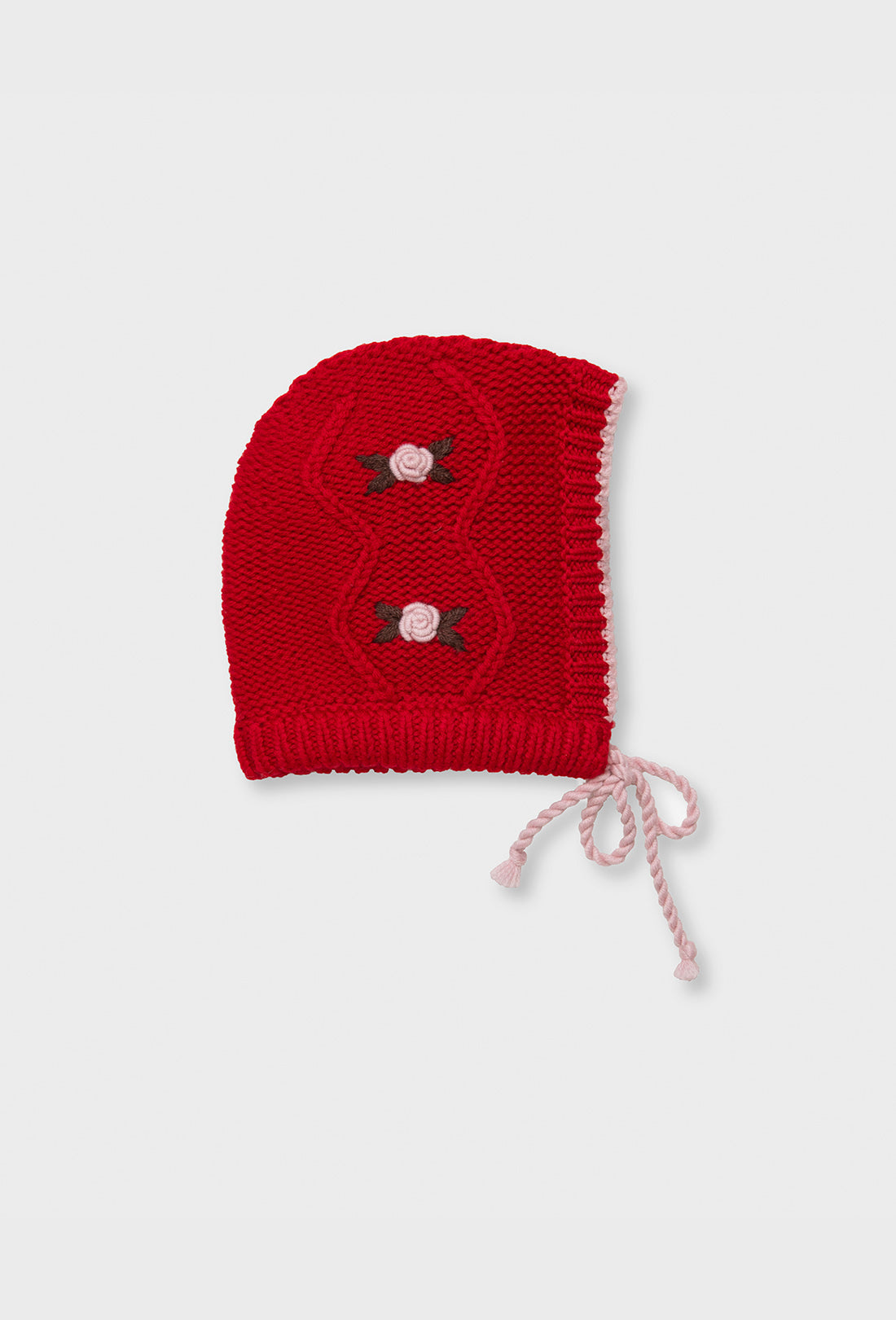 Mamie Baby &amp; Kids Bonnet - Rose Red/Pale Pink