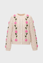 Minnie Cardigan - Peanut/Pink