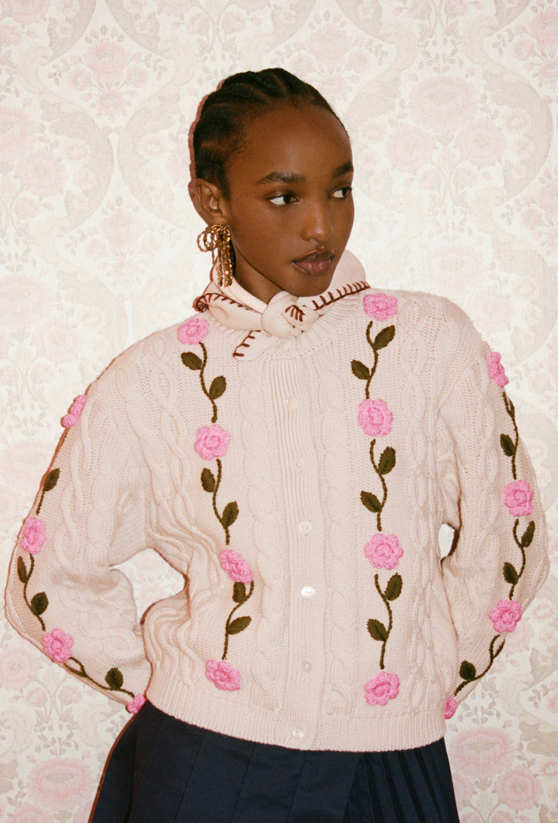 Minnie Cardigan - Peanut/Pink – shrimps 