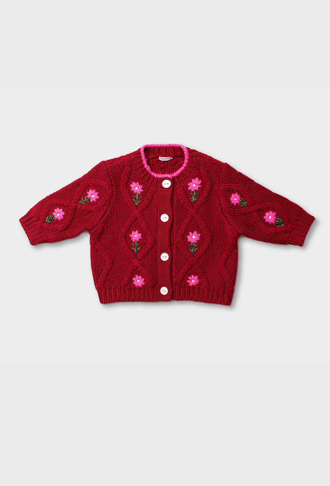 Minnow Baby &amp; Kids Cardigan - Maroon/Pink