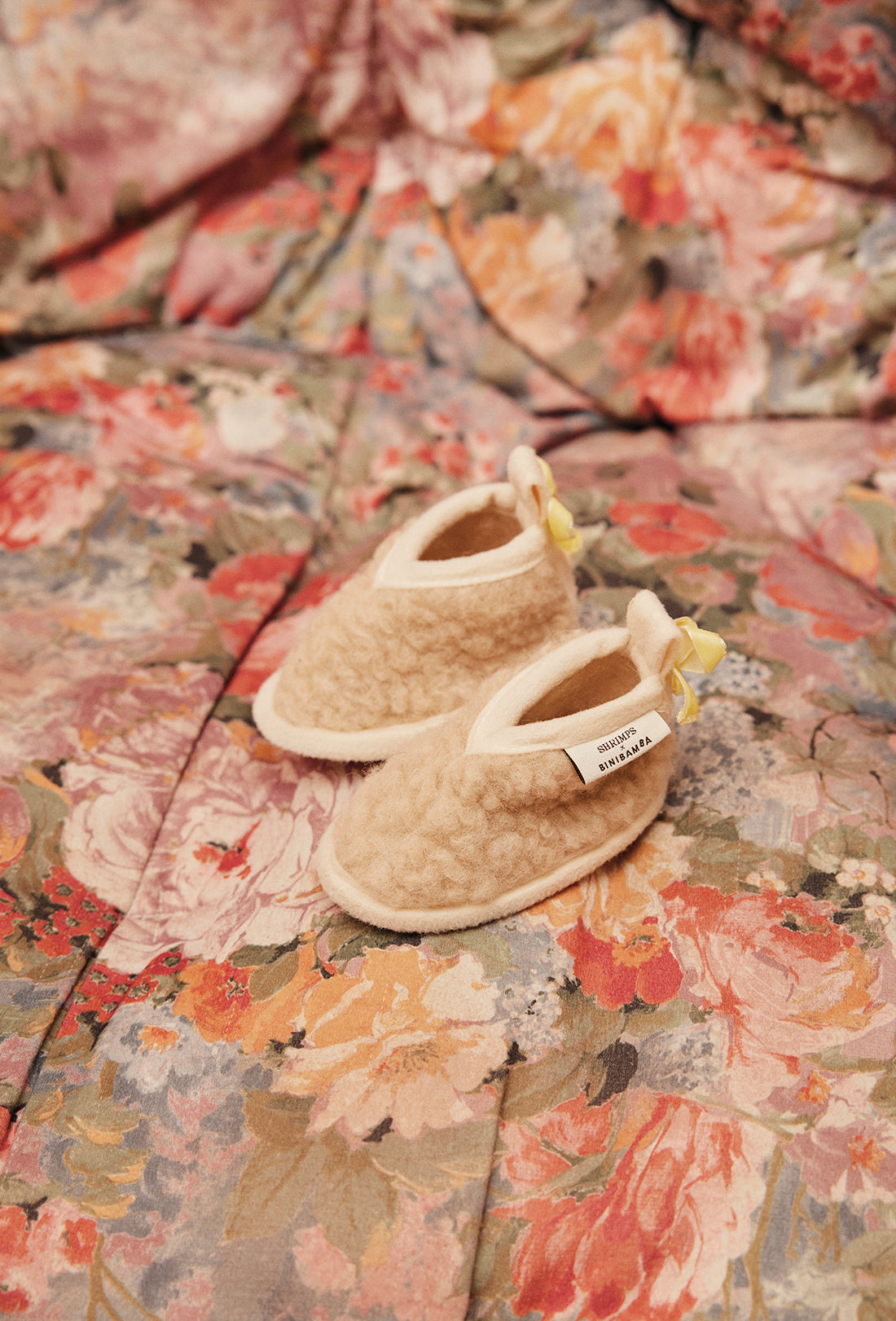 Shrimps x BINIBAMBA Baby Booties - Peanut/Primrose