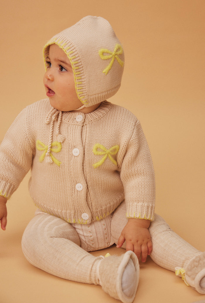 Shrimps x BINIBAMBA Solene Baby Cardigan - Peanut/Primrose