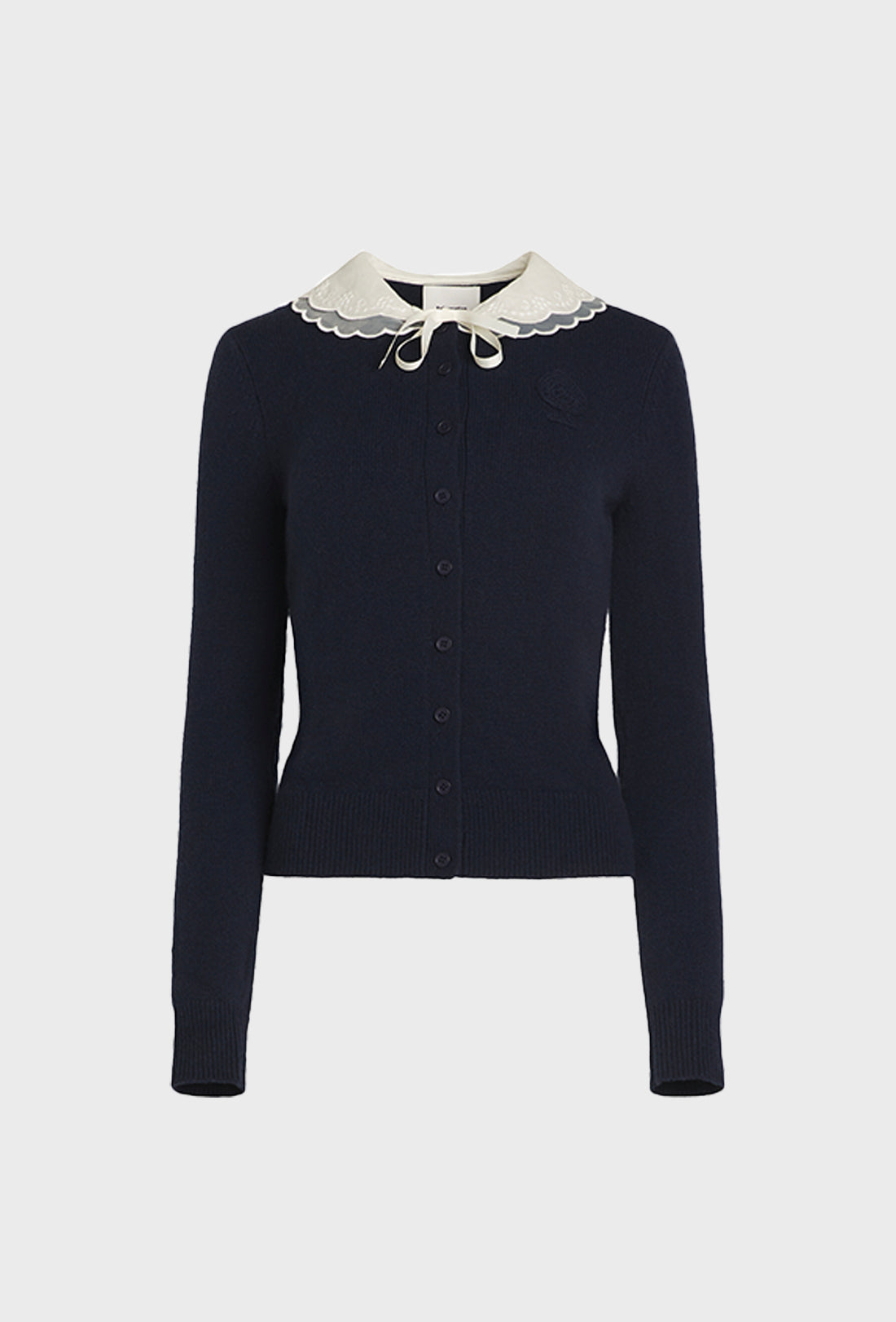 Shrimps x Reformation Queenie Cashmere Cardigan - Navy