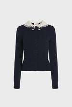 (Delivery w/c 2nd December) Shrimps x Reformation Queenie Cashmere Cardigan - Navy