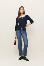 (Delivery w/c 2nd December) Shrimps x Reformation Queenie Cashmere Cardigan - Navy