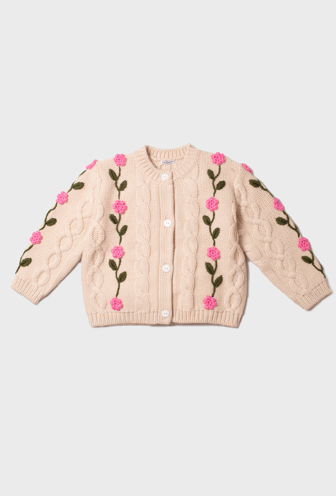 Gretel Baby &amp; Kids Cardigan - Peanut/Pink