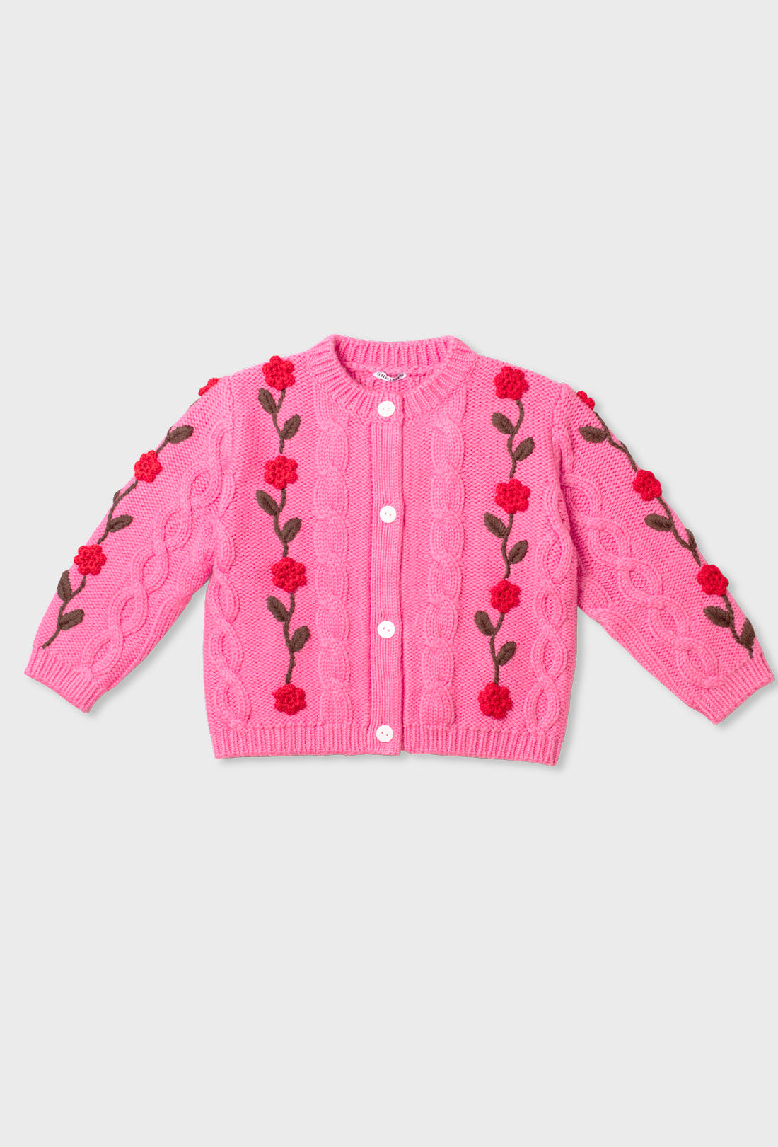 Gretel Baby &amp; Kids Cardigan - Bubblegum/Red