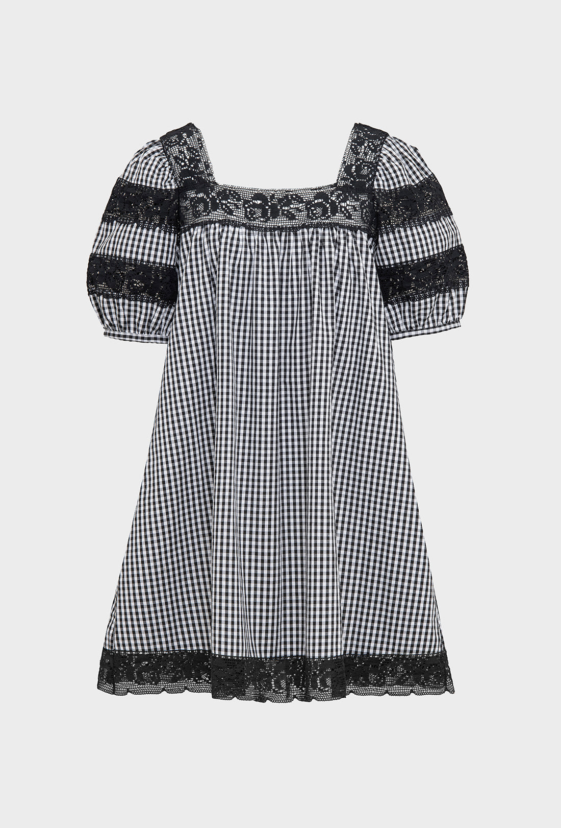 Rhodes Dress - Black Gingham