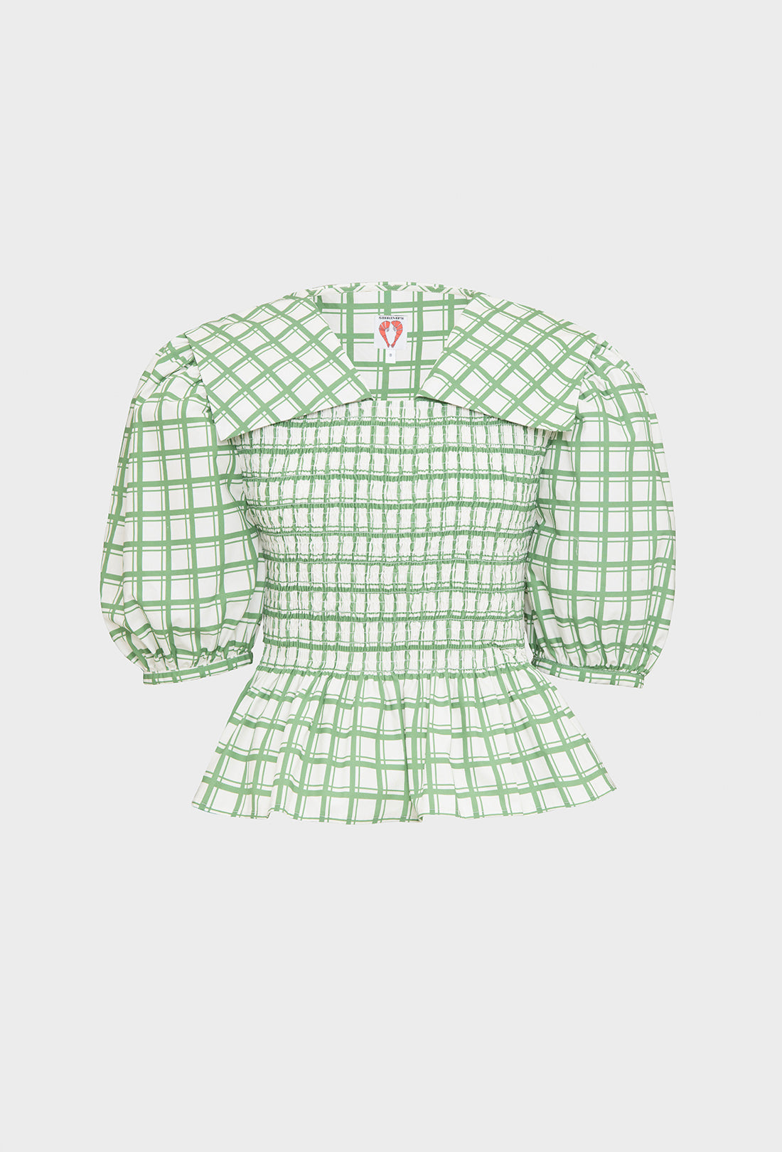 Rowan Blouse - Leaf Green Check