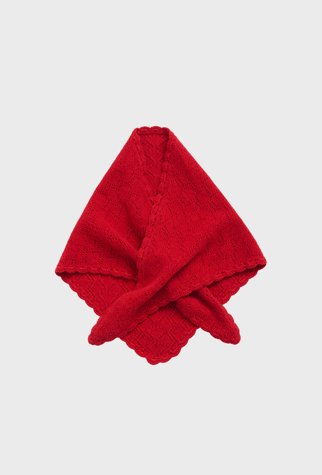 Shrimps x Reformation Royal Regenerative Wool Head Scarf - Sundried Tomato