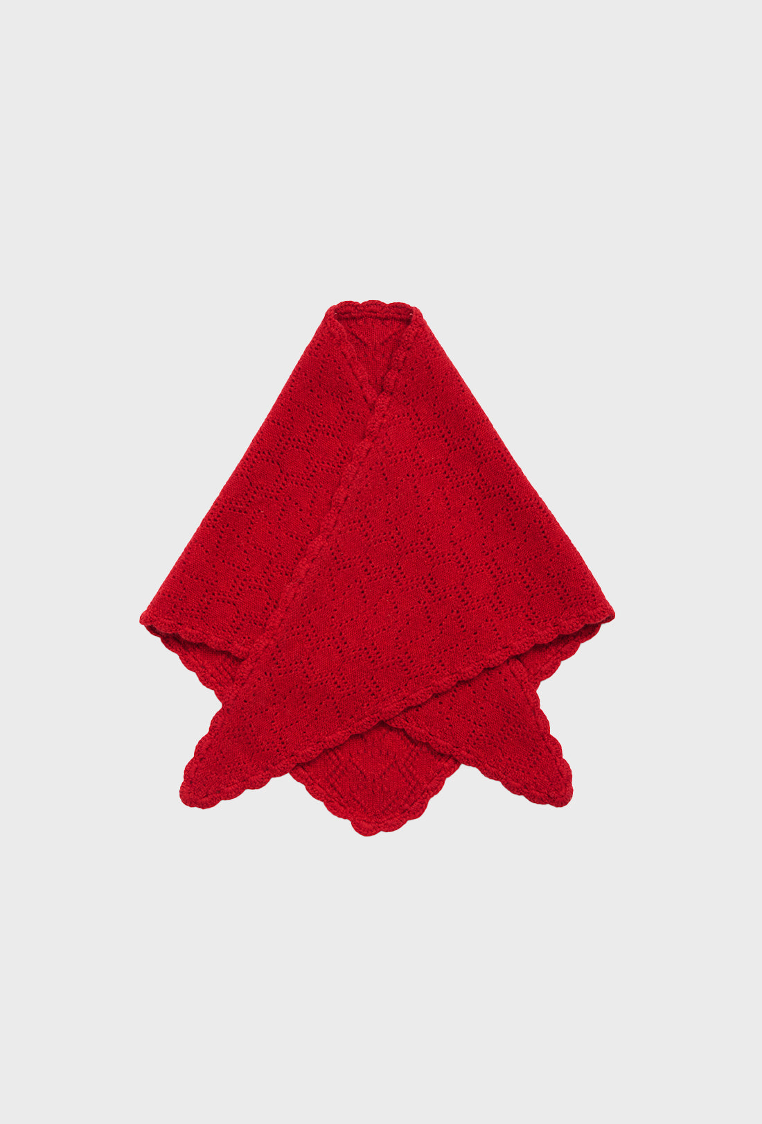 Shrimps x Reformation Royal Regenerative Wool Head Scarf - Sundried Tomato