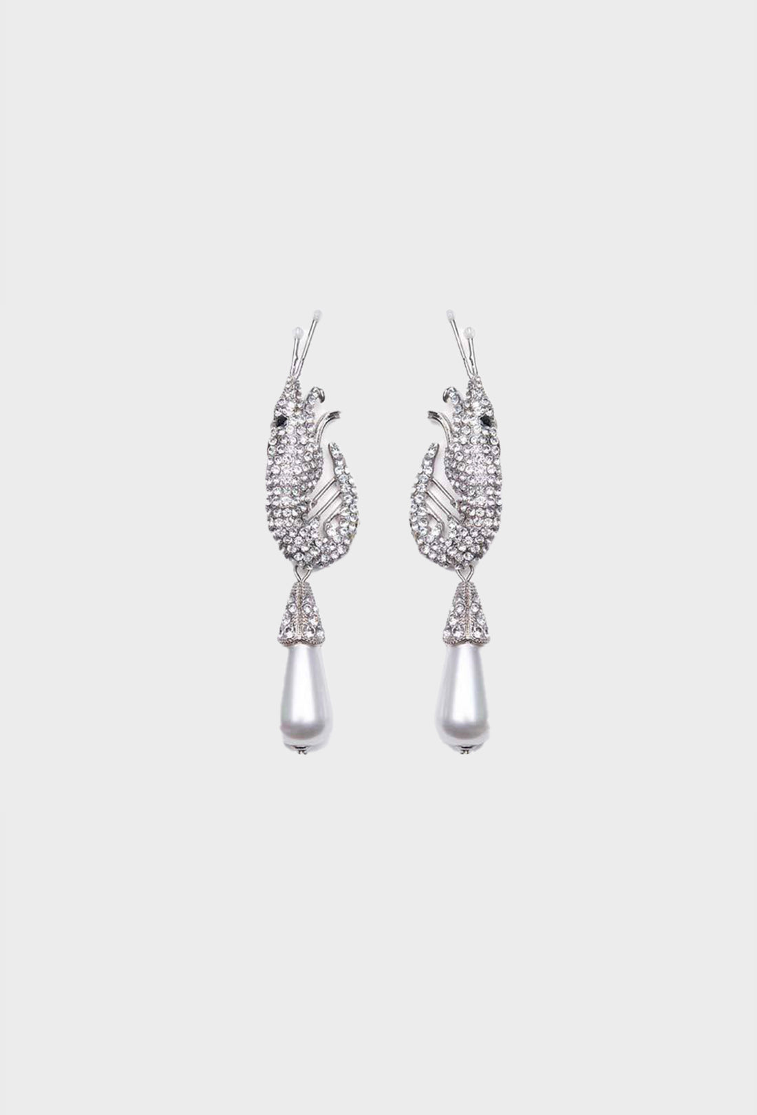 Shrimp Earrings - Silver