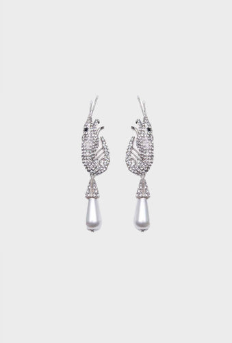 Shrimp Earrings - Silver