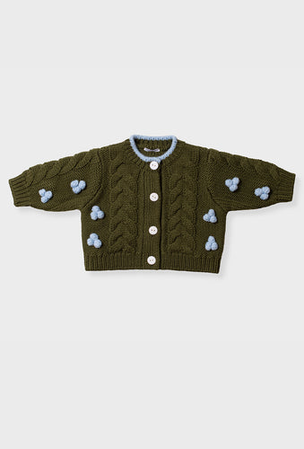 Silos Baby Cardigan - Green/Blue