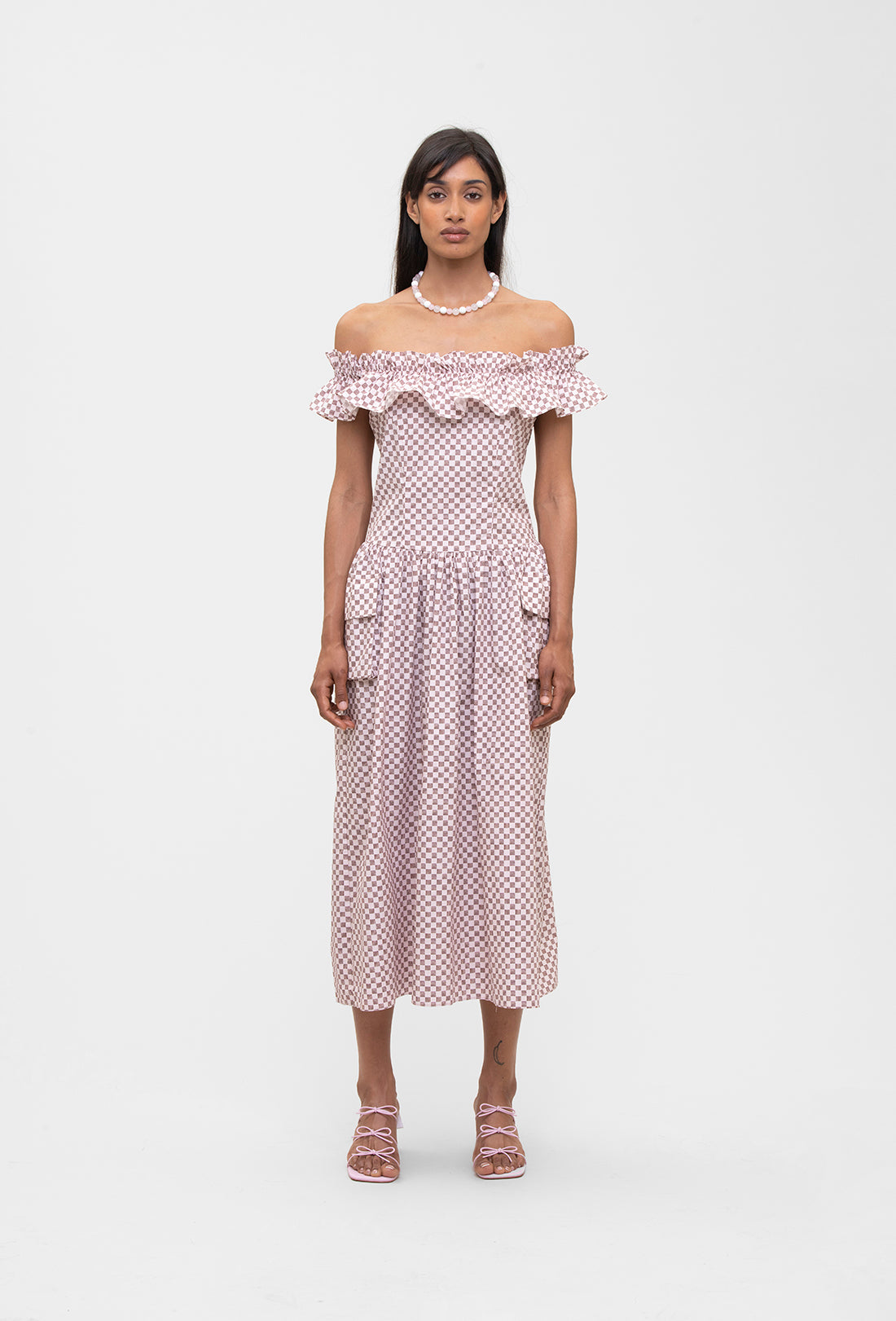 Shrimps gingham dress hotsell