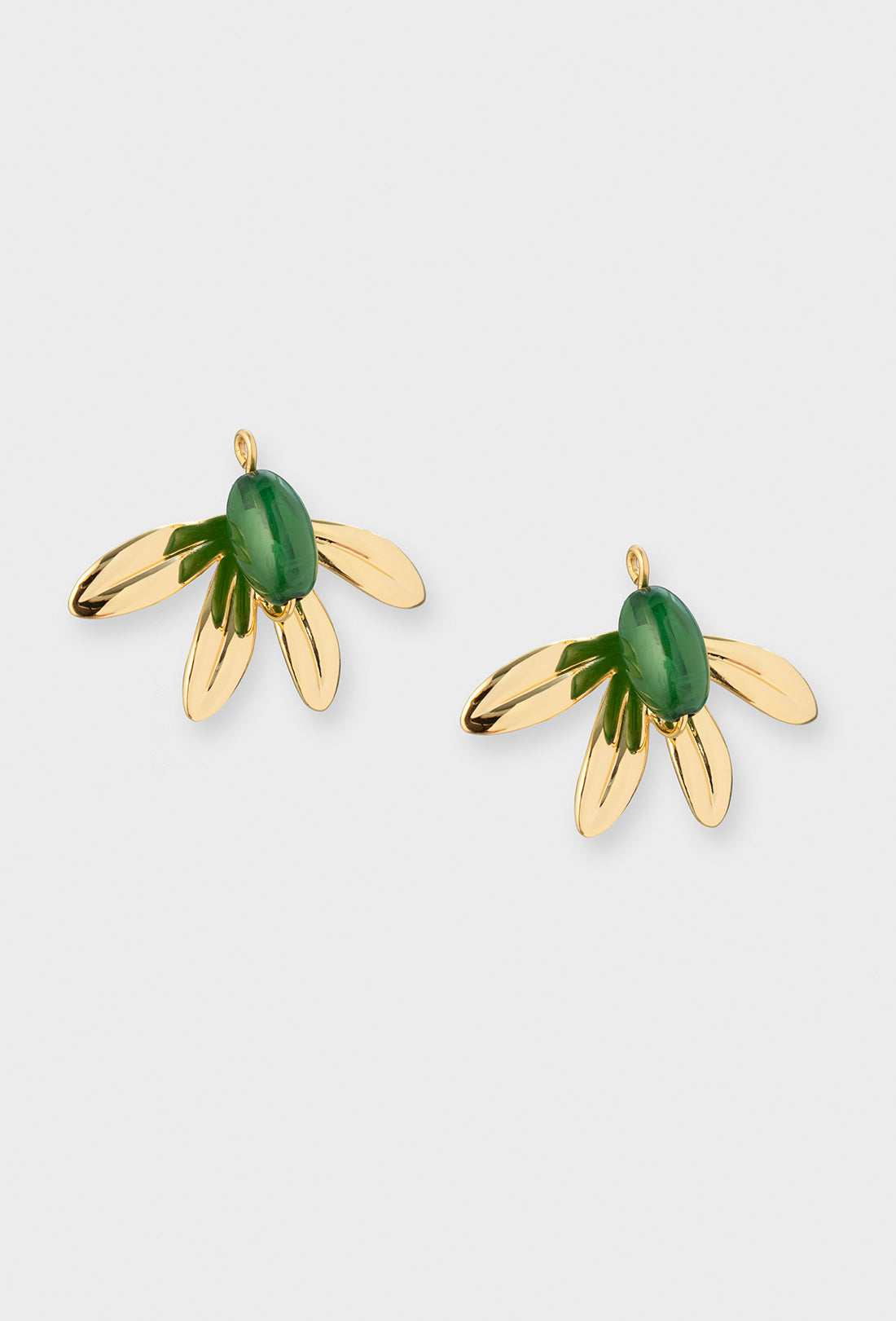 Syros Earrings - Gold/Green