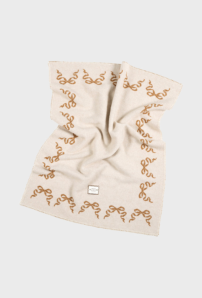 Shrimps x BINIBAMBA Reversible Baby Blanket - Bruno/Milk