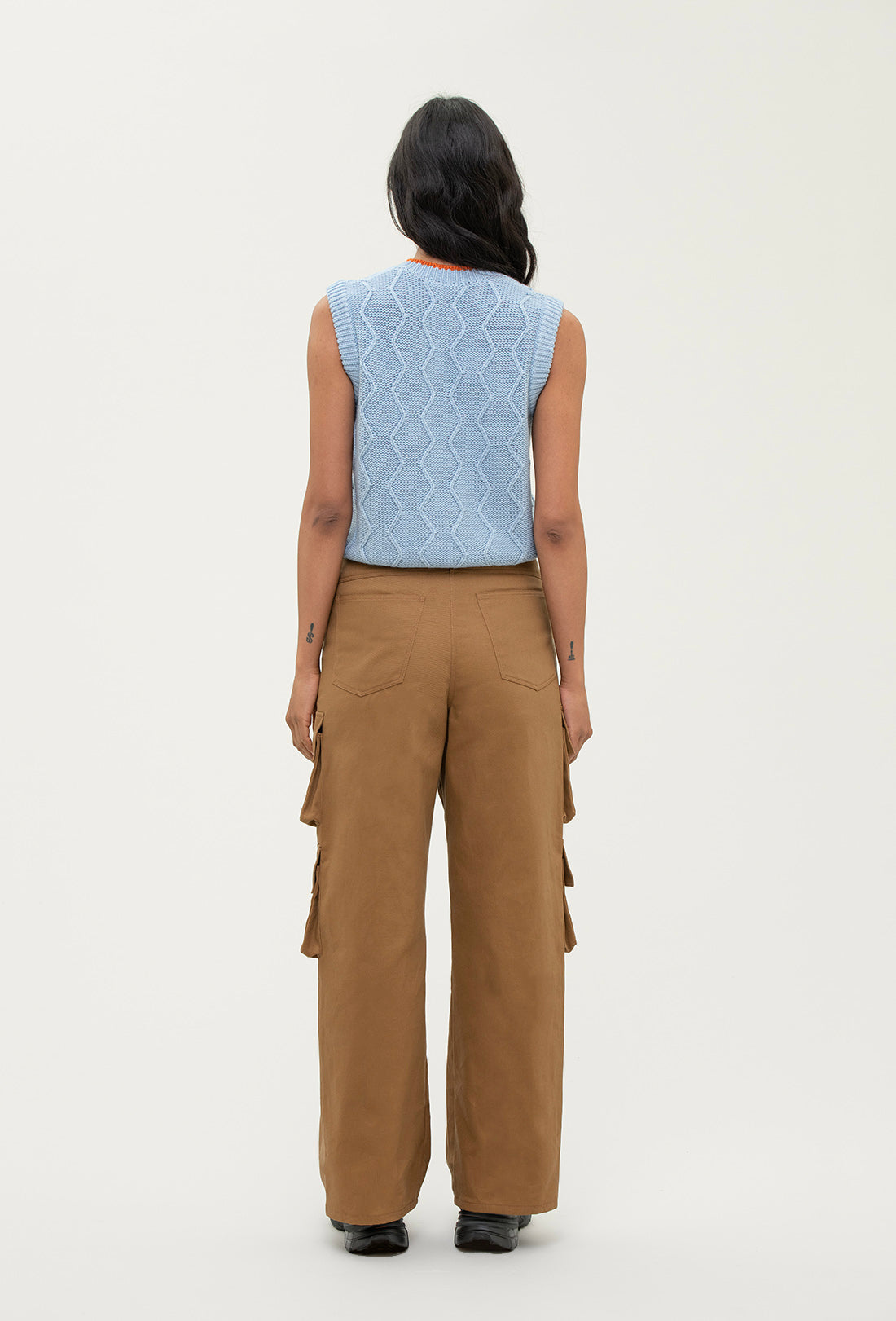 Trudy Vest - China Blue/Rust