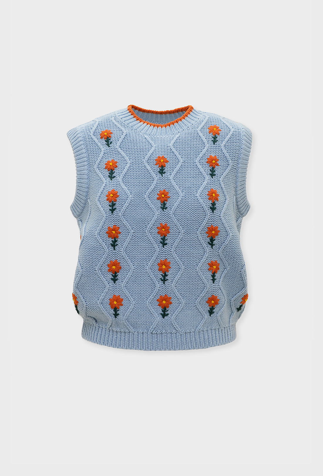 Trudy Vest - China Blue/Rust