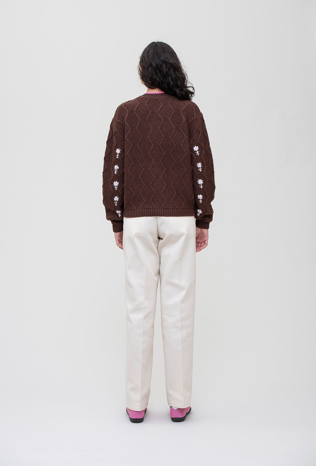 Bennett Cardigan - Coffee/Cream