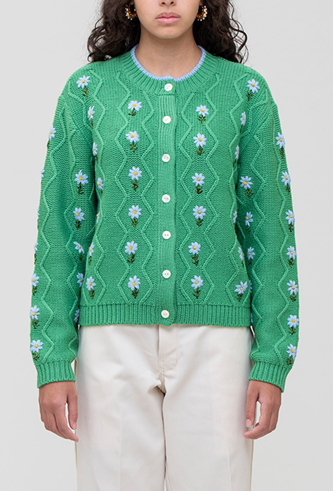 Bennett Cardigan - Green/Blue