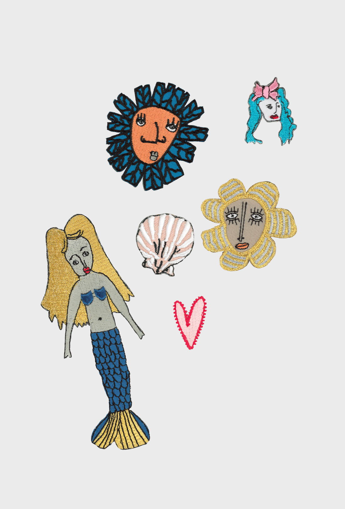 Set of 5 Archive Mystery Badges - Ocean