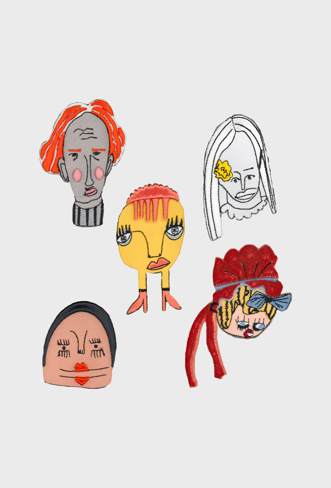 Set of 5 Archive Mystery Badges - Faces 1