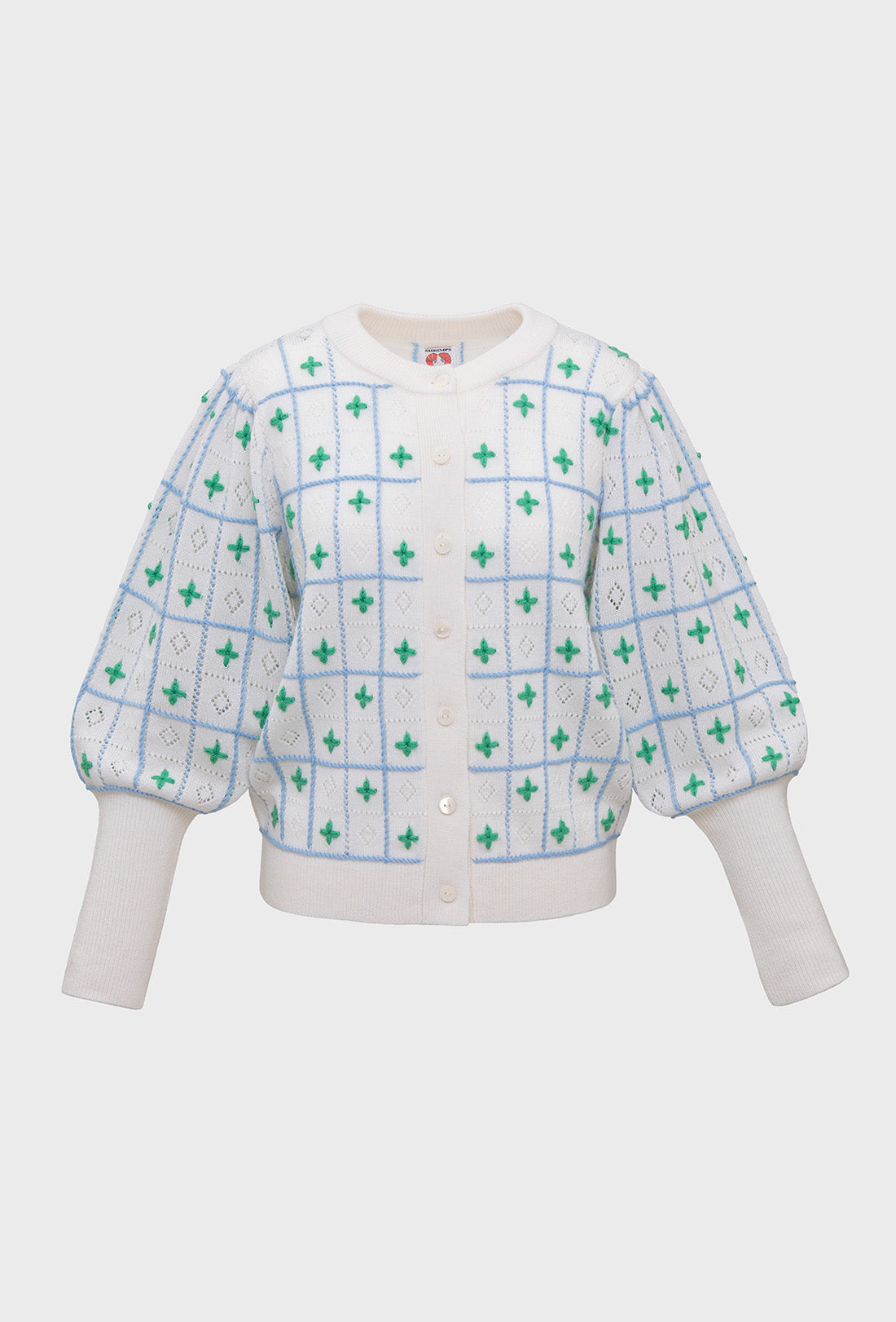 Diablo Cardigan - Cream/Blue/Green