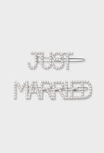 'Just Married' Hair Clips