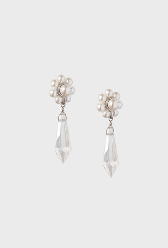 Frost Earrings - Cream/Silver