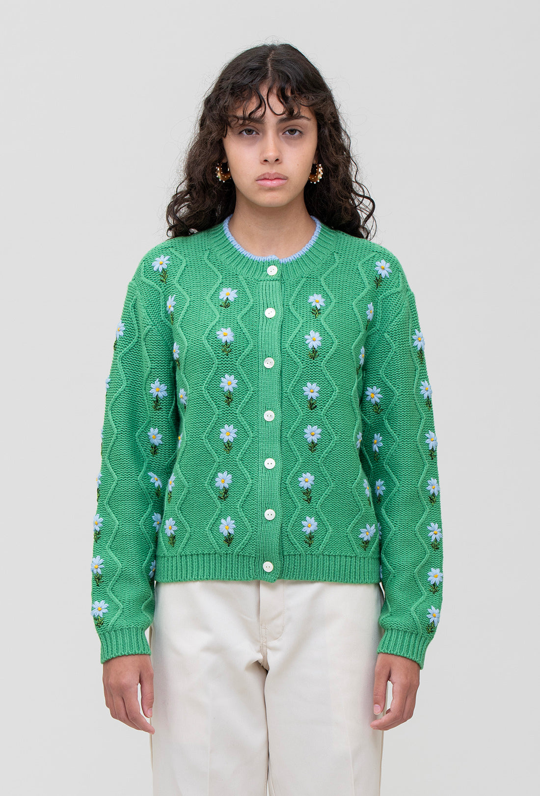 Bennett Cardigan - Green/Blue