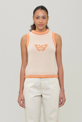 peanut  knit butterfly vest