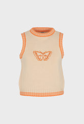 peanut  knit butterfly vest