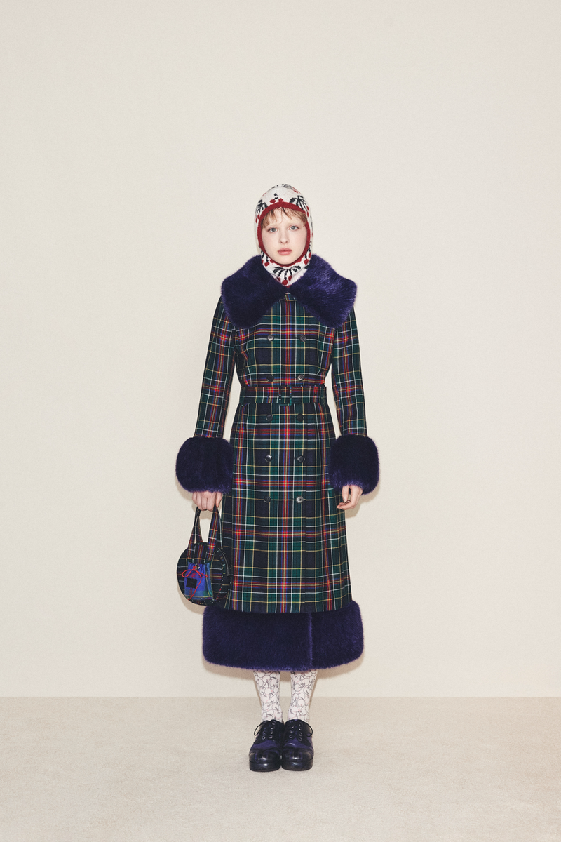 River Coat - Navy Tartan