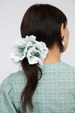 Taya Scrunchie - Green Floral
