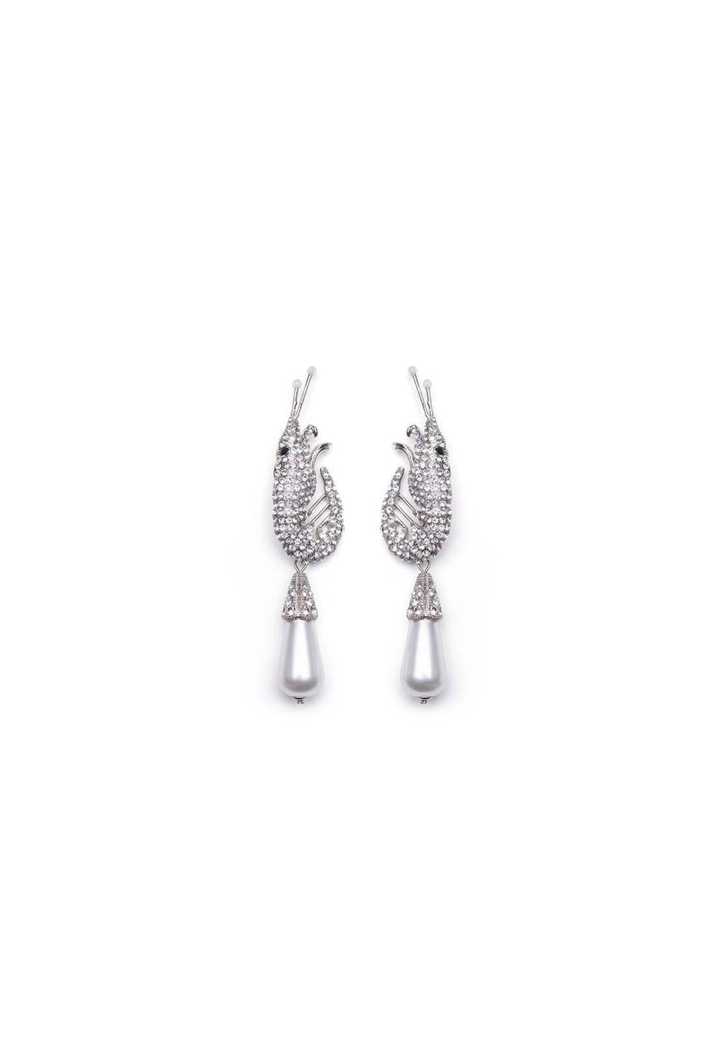 Shrimp Earrings - Silver